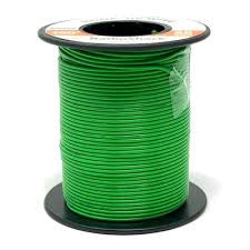 26 AWG Stranded Copper Wire, Green, 100 ft.