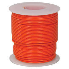 26 AWG Stranded Copper Wire, Orange, 100 ft.