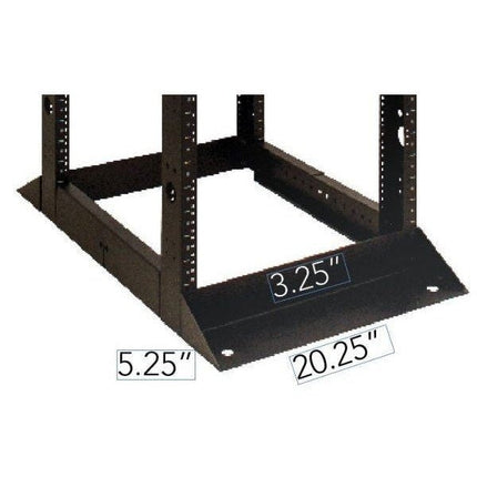 45U 4 post Open Rack, Black, Aluminum Frame, Adjustable Depth