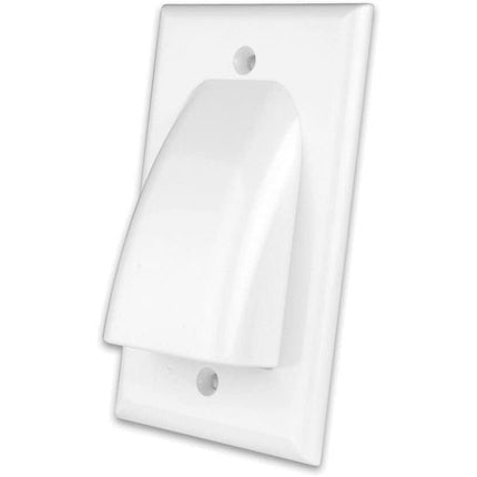 Single Gang Bulk Cable Wall Plates Ivory